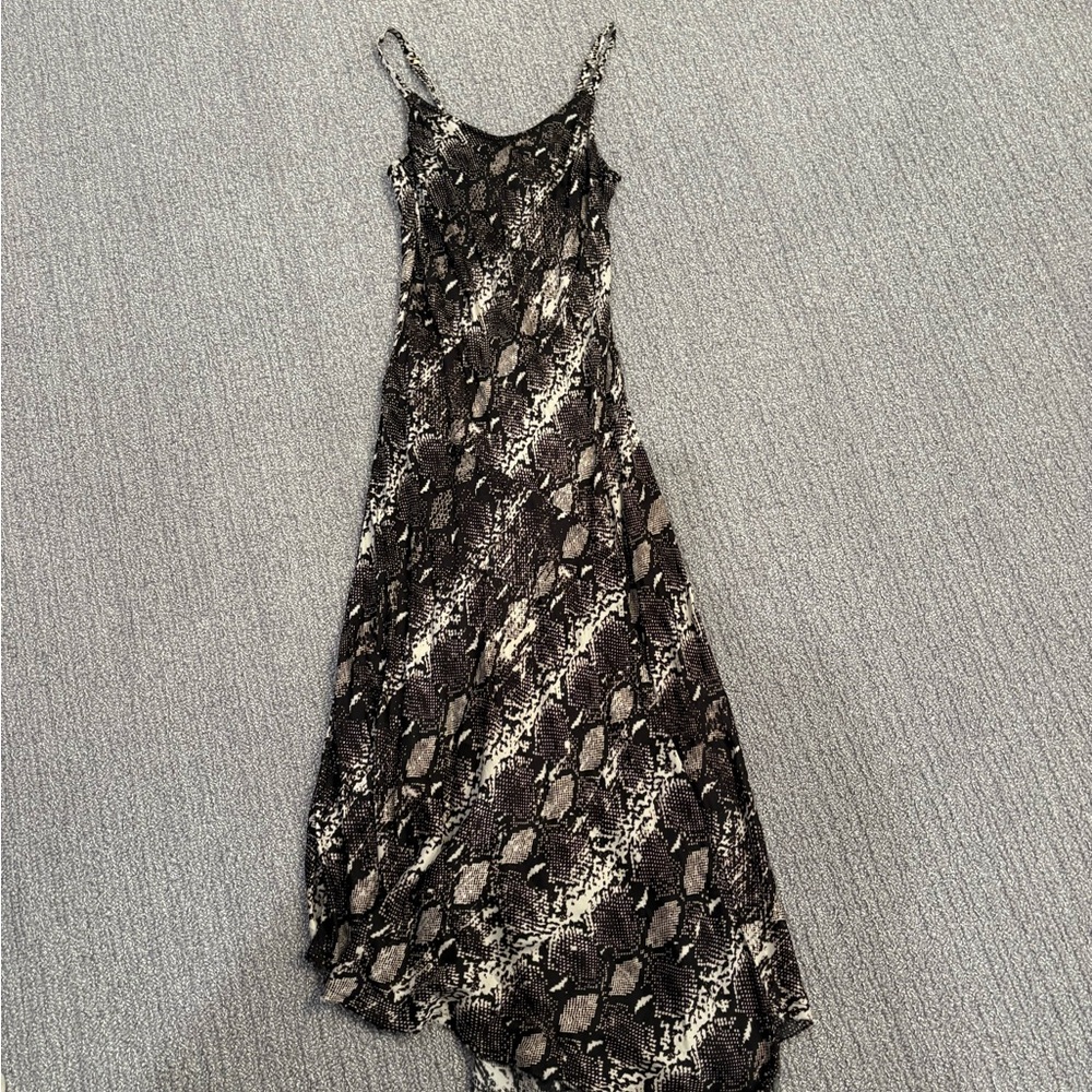 Nation LTD Asymmetrical Snake Print Dress